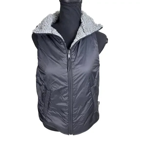 BASS OUTDOOR Women's Reversible Zip-Front Vest BLACK/GRAY NWT SIZE M - Picture 8 of 13